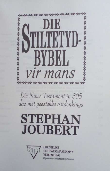Bible - Die Stilte Tyd Bybel Vir Mans - 1996 - 1st ed