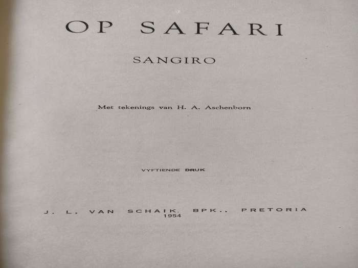 Sangiro op Safari: 15 de druk en in uitstekende toestand: 1954