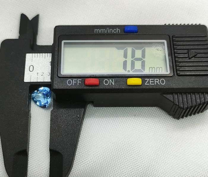 Natural Blue Topaz- 7.8 mm - trillion cut - certification optional -4 of 17 gemstones