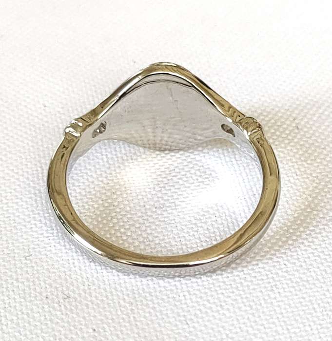 Moonstone ring - lab-created stone - size US 7