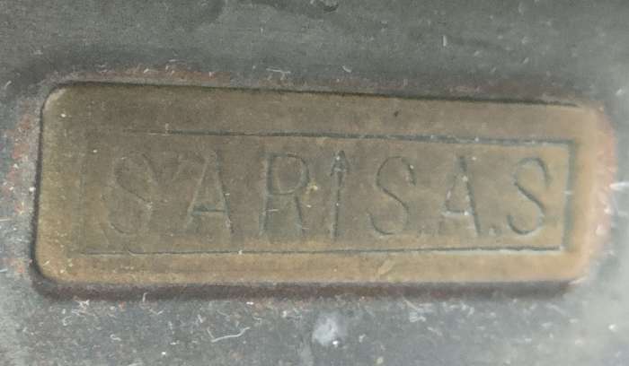 SAR/SAS Railway lamp with brass signage + serial numbers still intact: H: 255 mm: Top condition