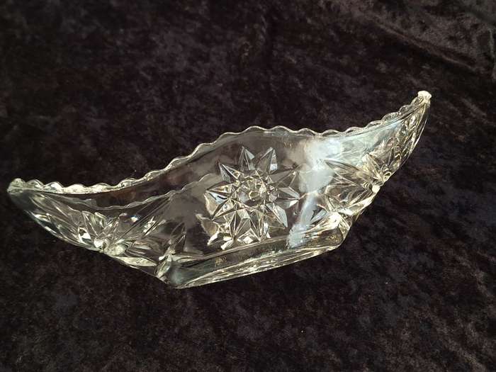 Vintage Pressed Glass Serving Dish