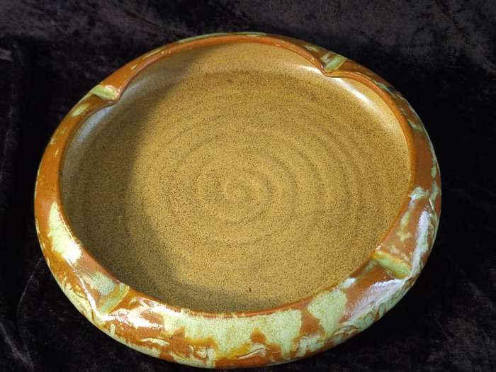 Vintage Large Pottery Ashtray
