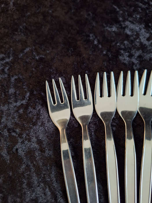 Vintage Set of Stainless-Steel Cake Forks