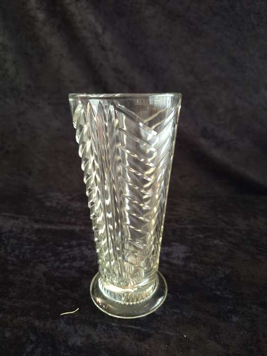 Vintage Art-Deco Pressed Glass Vase