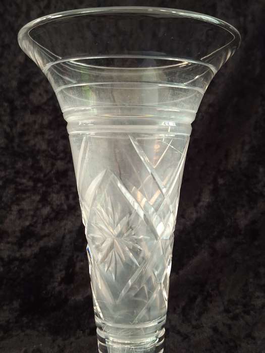 Beautiful Stuart Crystal Trumpet Vase (Water Stains and Scratched)