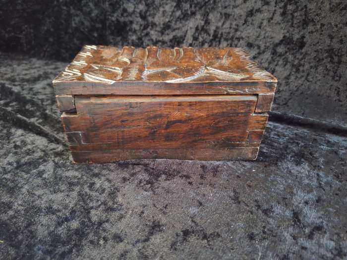Vintage Wooden Hand Made Jewlery Box - A.
