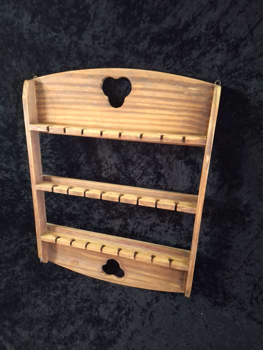 Vintage Medium Wooden Teaspoon Display Shelf.