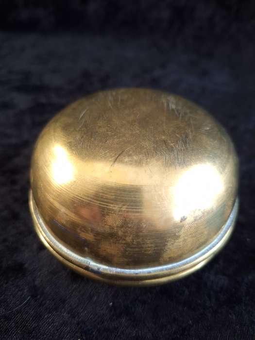 19th Century Antique Brass Trinket Box.