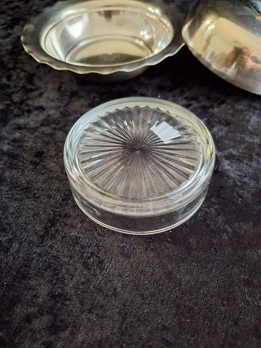 Silver Plated Butter Dish with Glass insert.