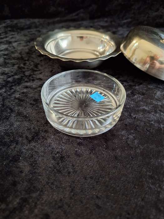 Silver Plated Butter Dish with Glass insert.