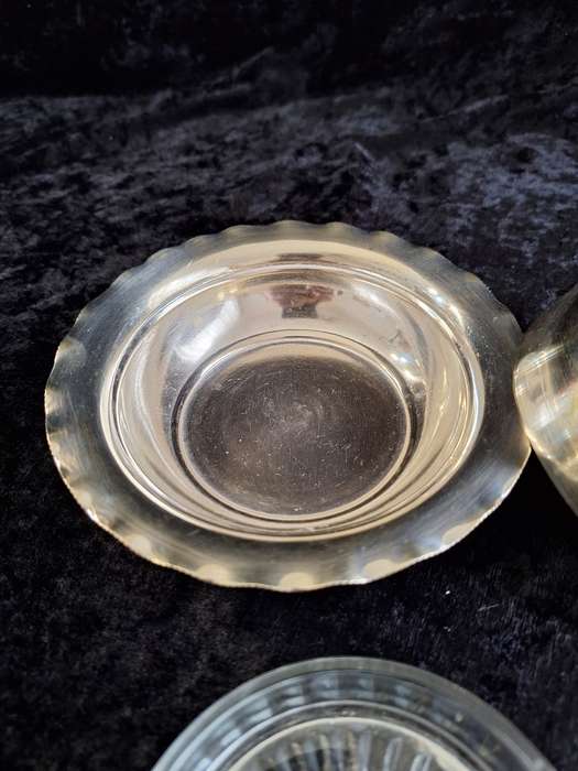 Silver Plated Butter Dish with Glass insert.