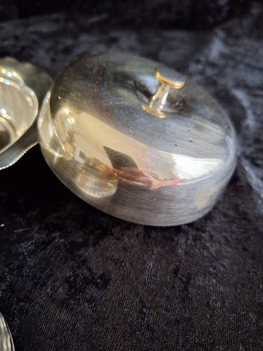 Silver Plated Butter Dish with Glass insert.