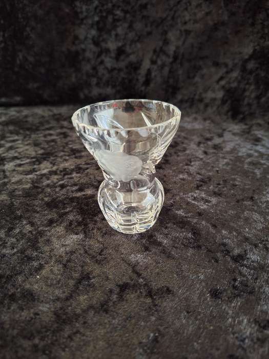 Small Vintage Rose cut Crystal Vase - B.