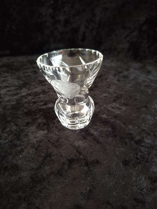 Small Vintage Rose cut Crystal Vase - B.