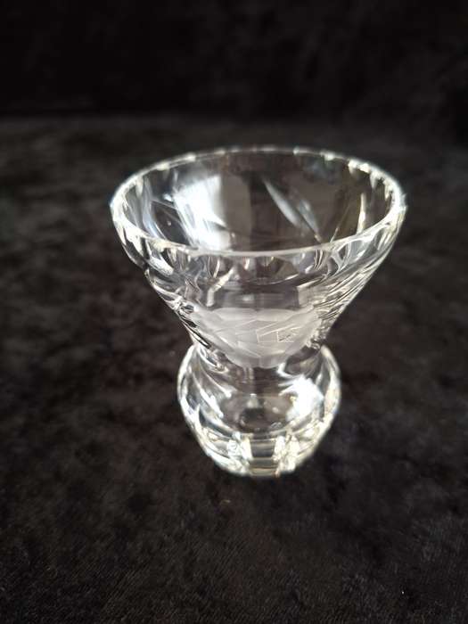 Small Vintage Rose cut Crystal Vase - B.