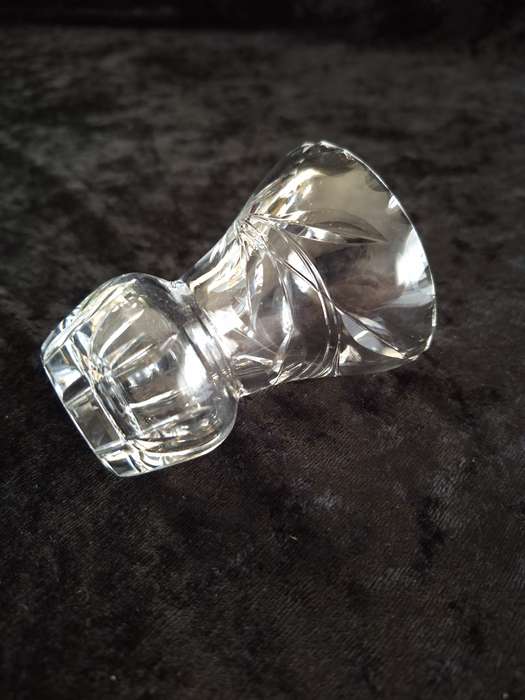 Small Vintage Rose cut Crystal Vase - B.