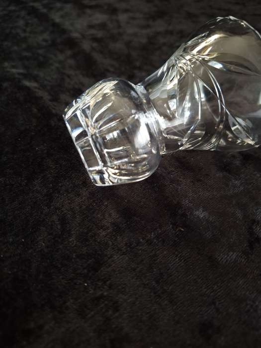 Small Vintage Rose cut Crystal Vase - B.
