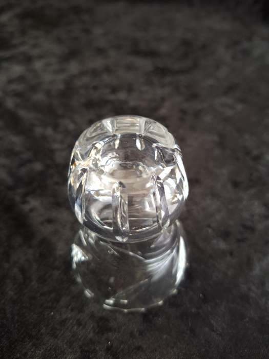 Small Vintage Rose cut Crystal Vase - B.