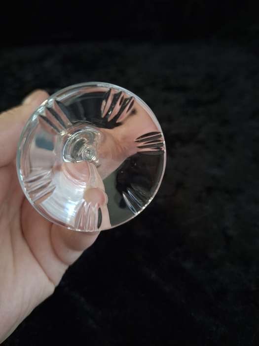 Small Vintage Rose cut Crystal Trumpet Bud Vase.