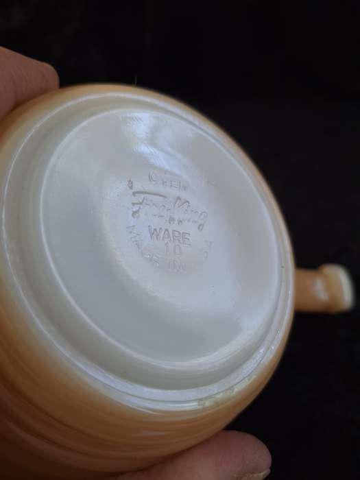 Vinatage Peach Luster Fire King Soup Bowl.