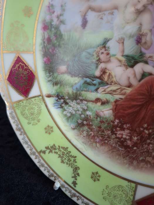 Stunning Vintage German - Oscar Schlegelmilch Porcelain Decorative Plate