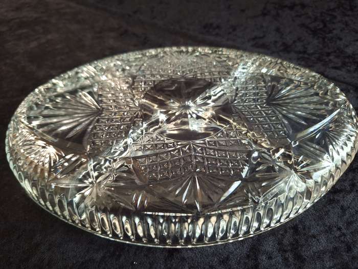 Vintage Pressed Glass Snack Dish.