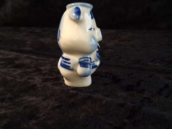 Vintage Blue & White Hand Painted Saltshaker