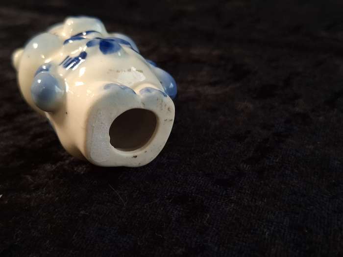 Vintage Blue & White Hand Painted Saltshaker