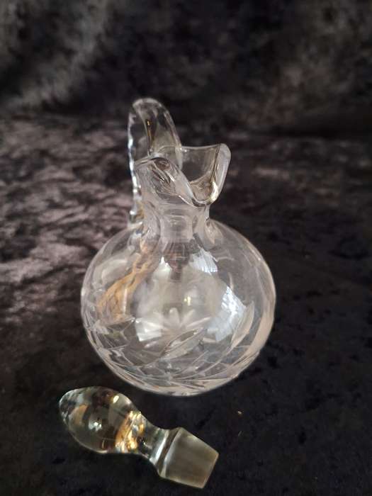 Vintage Rose Cut Crystal Pitcher.