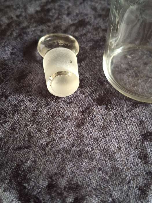 Vintage Clear Chemistry Lab Glass Bottle.