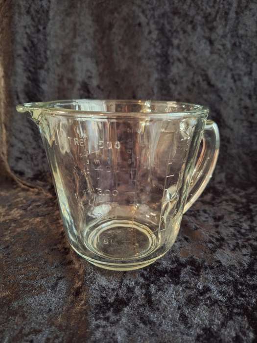 Vintage Pressed Glass Measuring Jug