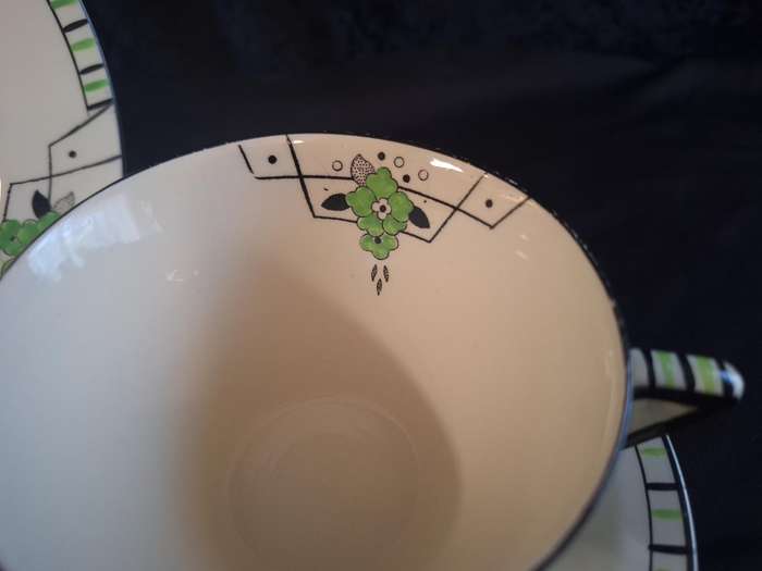 Stunning Art-Deco 1920's Burley Ware Tea Trio