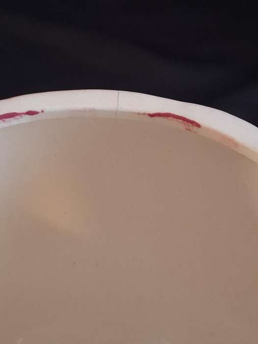 Beautiful Vintage Italian Ceramic Jam Pot. (Small Crack)
