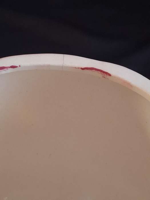 Beautiful Vintage Italian Ceramic Jam Pot. (Small Crack)