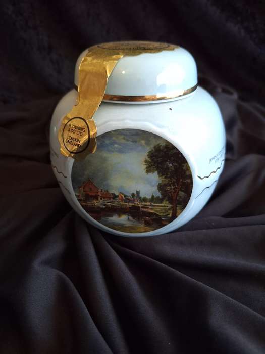 Beautiful Vintage John Constable - Made Especially for R. Twinings & Co. Ltd. - Ceramic Tea Caddy.