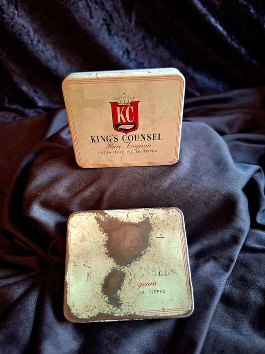 Vintage Set of King Counsel Cigarettes Tins