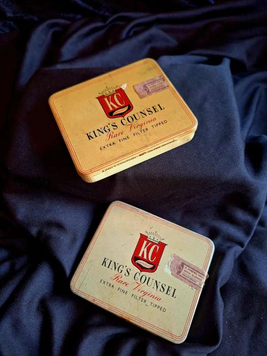 Vintage Set of King Counsel Cigarettes Tins - C.