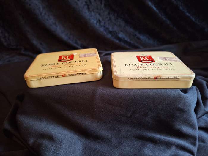 Vintage Set of King Counsel Cigarettes Tins - C.