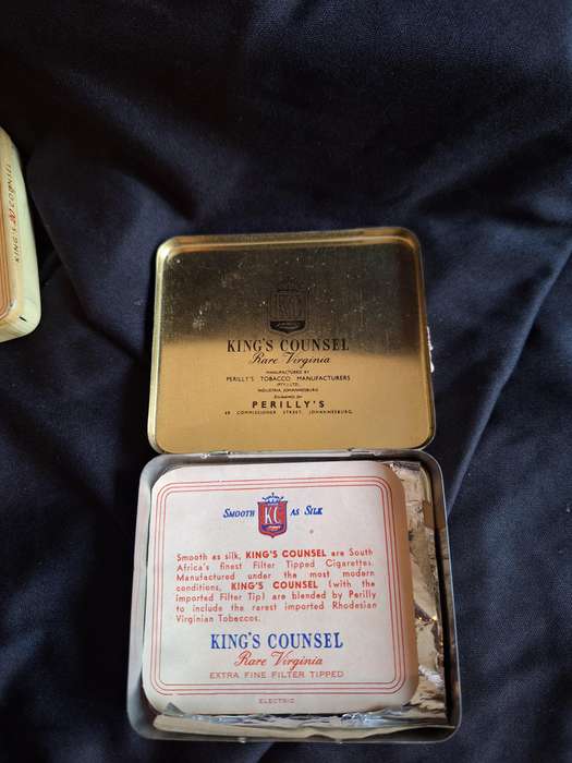 Vintage Set of King Counsel Cigarettes Tins - C.