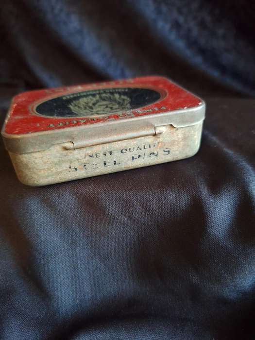 Vintage "Finest Quality Steel Pin Box" Tin.