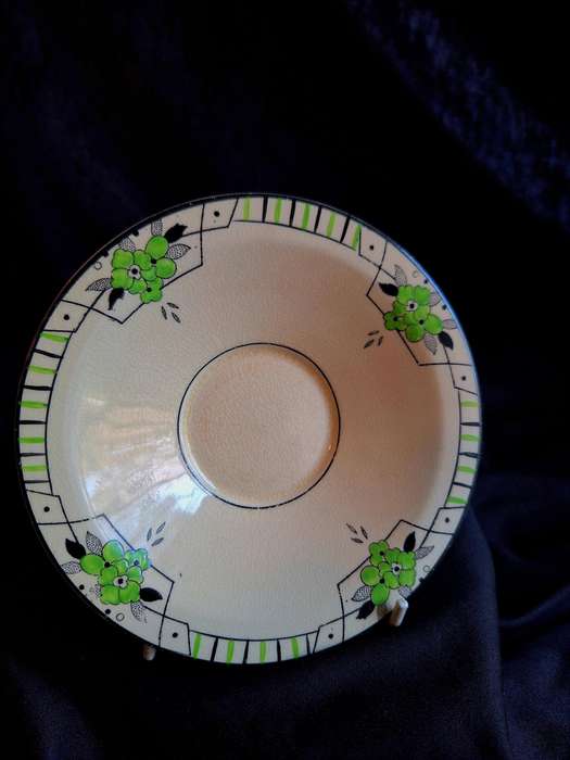 Stunning Antique Hand Painted Burleigh Ware (Art-Deco) Saucer - B.