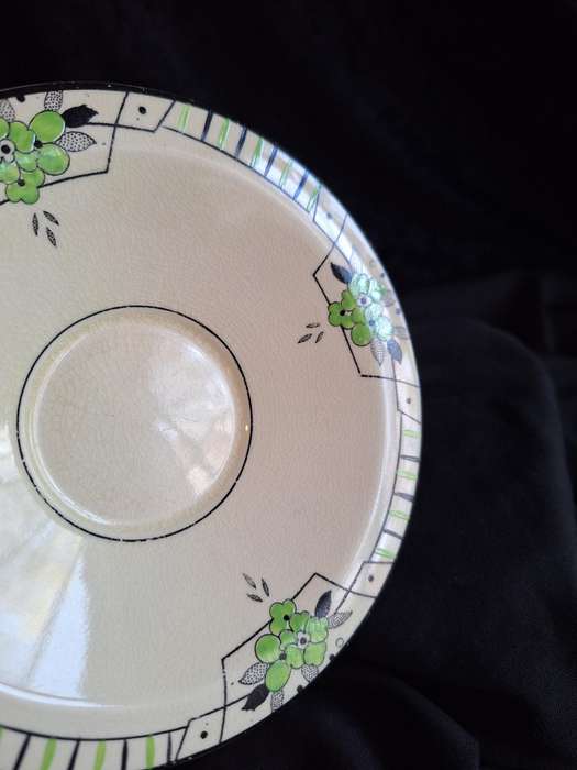 Stunning Antique Hand Painted Burleigh Ware (Art-Deco) Saucer - B.