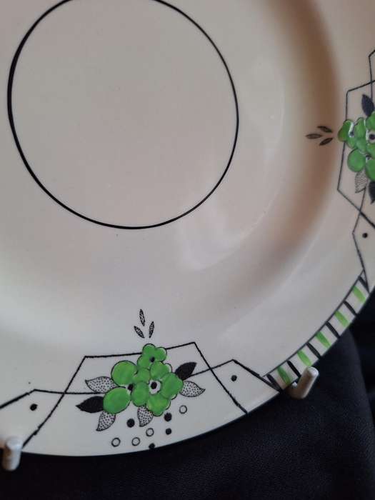 Stunning Antique Hand Painted Burleigh Ware (Art-Deco) Plate - B.