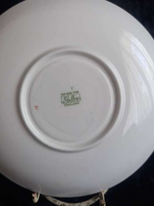 Vintage Shelley Chintz Green Daisy Saucer - B.