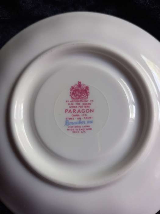 Vintage Paragon Remember Me Saucer -A.