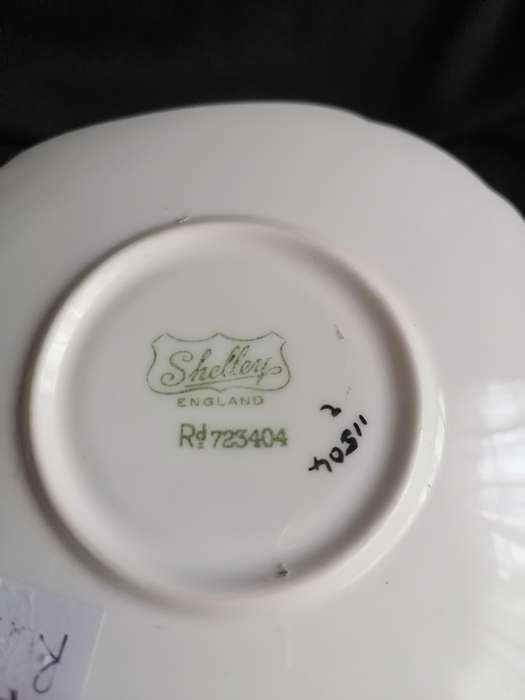 Vintage Art-Deco Shelley Coffee Saucer (B & W) RD: 723404/11504