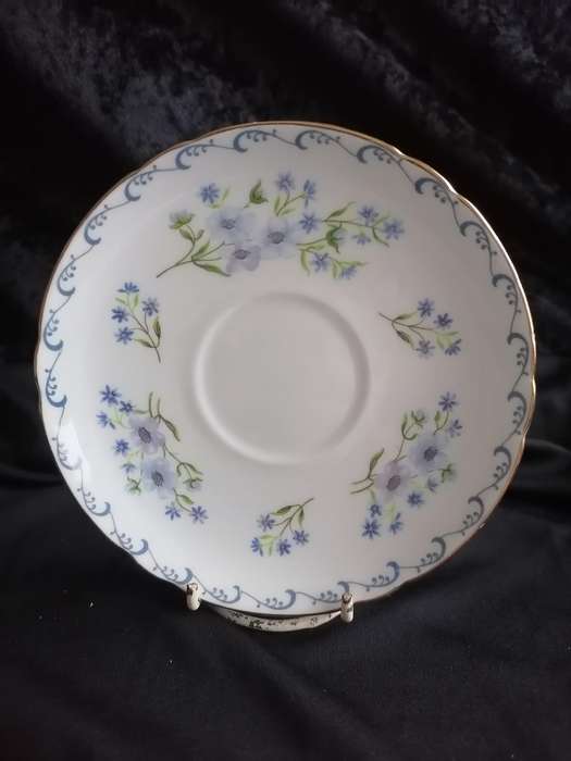 Vintage Shelley Blue Rock Saucer - 13546.