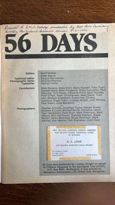 1981 The Tour That Split a Nation - 2 Publication Pack, details below