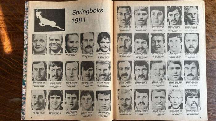 1981 Springboks in New Zealand, details below
